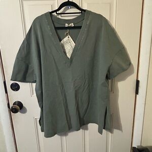 NWT Soft Olive V-Neck Women's Tunic